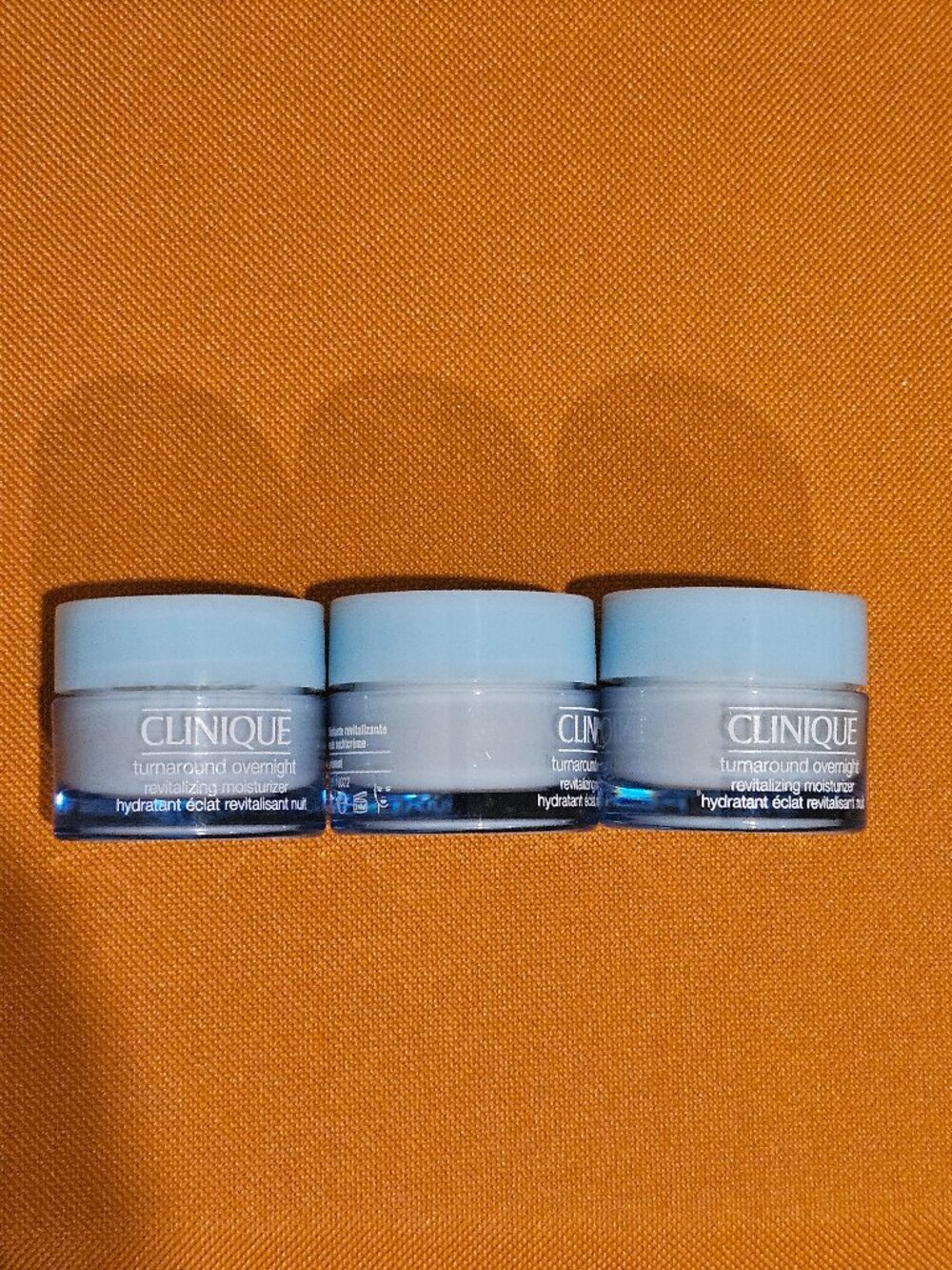 3x Clinique Turnaround Overnight Revitalizing Moisturizer 0.5oz Travel Size NWOB